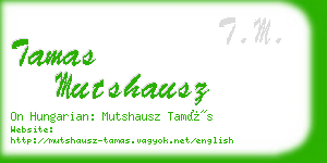 tamas mutshausz business card